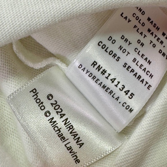 Daydreamer‎ Nirvana Nevermind Band Cropped Raglan Long Sleeve Shirt Womens XL - Picture 6 of 9